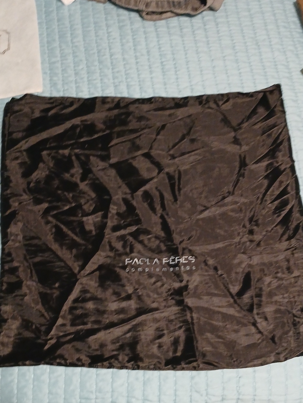 ☀️☀️Paola Peres Black Satin Dust Bag with Logo